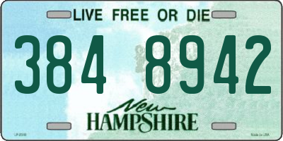 NH license plate 3848942