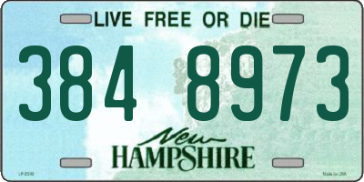 NH license plate 3848973