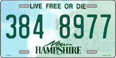NH license plate 3848977