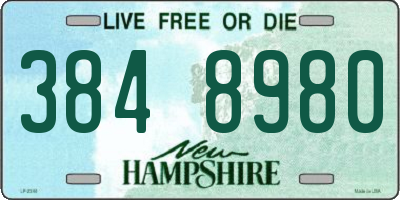 NH license plate 3848980