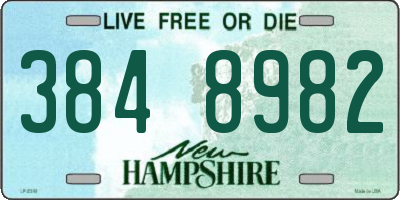 NH license plate 3848982