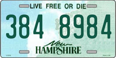 NH license plate 3848984