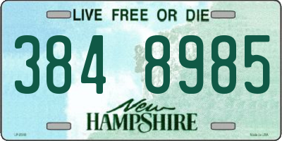 NH license plate 3848985