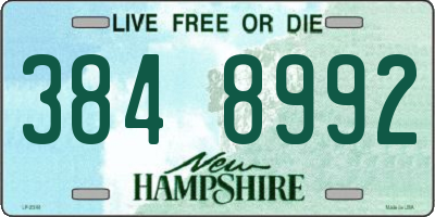 NH license plate 3848992