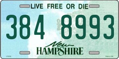 NH license plate 3848993