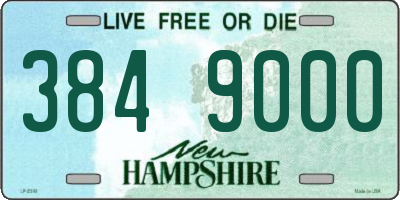 NH license plate 3849000