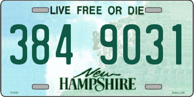 NH license plate 3849031