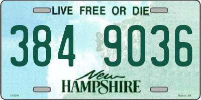 NH license plate 3849036