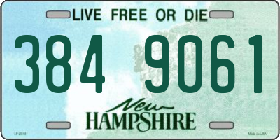 NH license plate 3849061