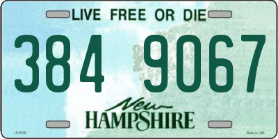 NH license plate 3849067