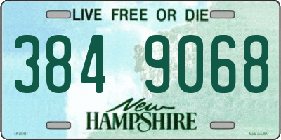 NH license plate 3849068
