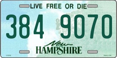 NH license plate 3849070