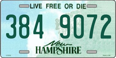 NH license plate 3849072