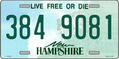 NH license plate 3849081