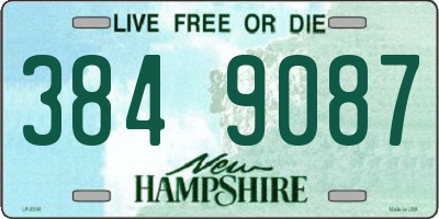 NH license plate 3849087