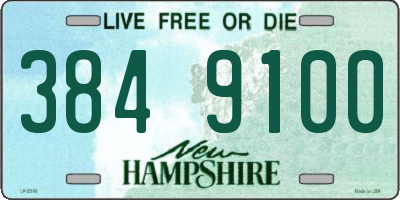 NH license plate 3849100