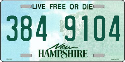 NH license plate 3849104
