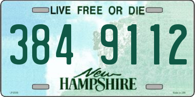 NH license plate 3849112