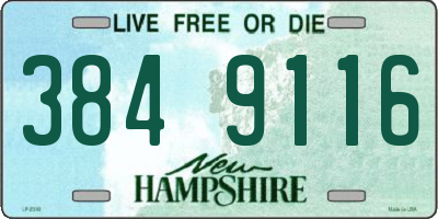 NH license plate 3849116