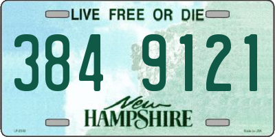 NH license plate 3849121