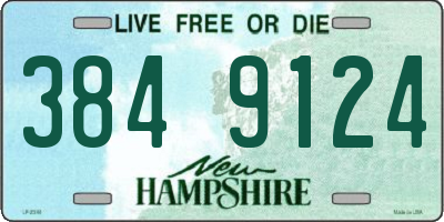 NH license plate 3849124