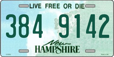NH license plate 3849142