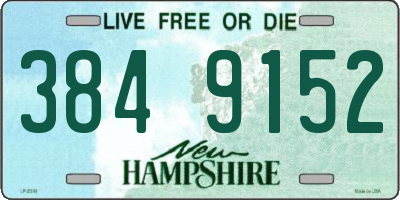 NH license plate 3849152