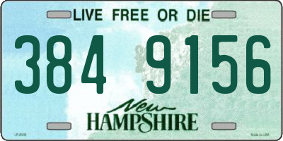 NH license plate 3849156