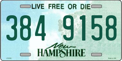 NH license plate 3849158
