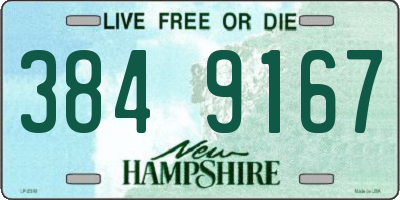 NH license plate 3849167