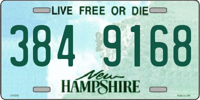 NH license plate 3849168