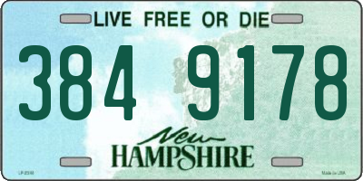 NH license plate 3849178