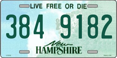 NH license plate 3849182