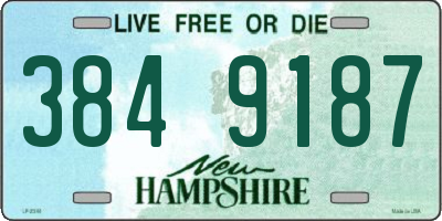 NH license plate 3849187
