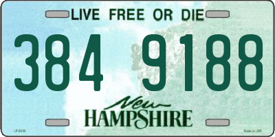 NH license plate 3849188