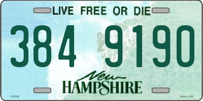 NH license plate 3849190