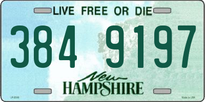 NH license plate 3849197