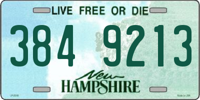 NH license plate 3849213