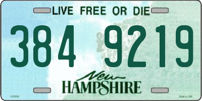 NH license plate 3849219
