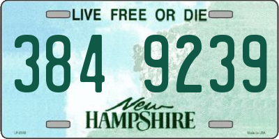 NH license plate 3849239