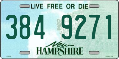 NH license plate 3849271