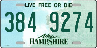 NH license plate 3849274