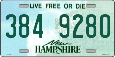 NH license plate 3849280