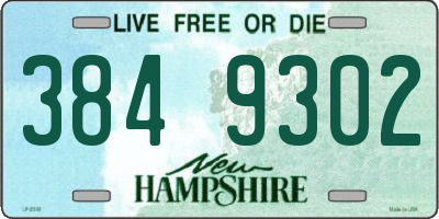 NH license plate 3849302