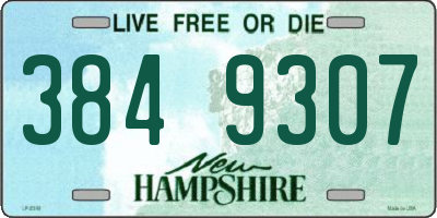 NH license plate 3849307