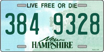 NH license plate 3849328