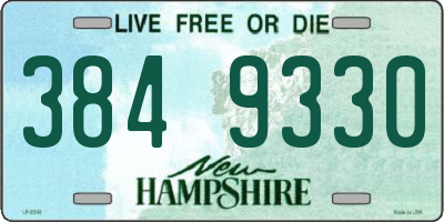 NH license plate 3849330