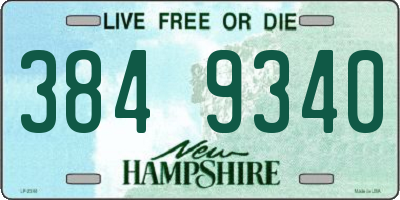 NH license plate 3849340