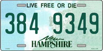 NH license plate 3849349