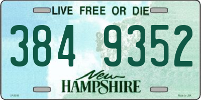 NH license plate 3849352